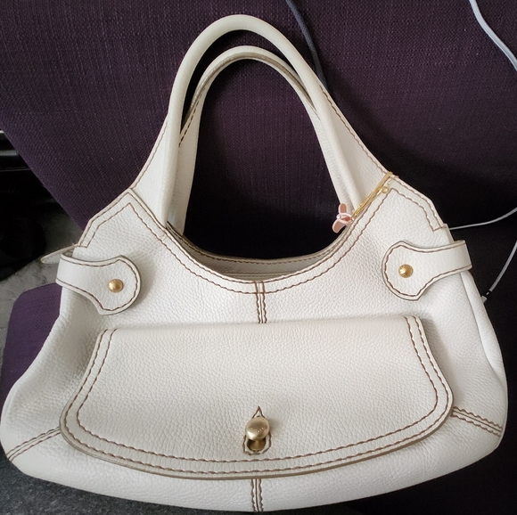 Tod's White Shoulder Bag with Curved Handles - Picture 1 of 3